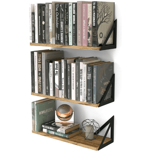 floating shelves for books