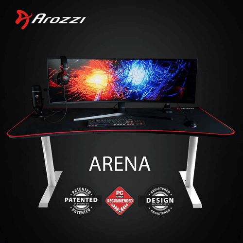 Arozzi Arena Gaming Desk – White