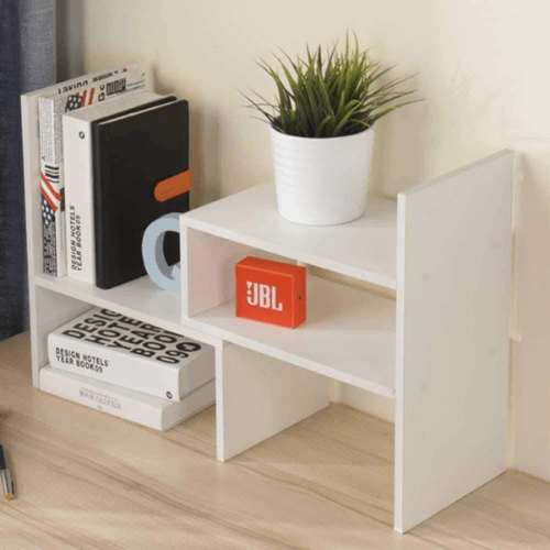 Sorfity Expandable Wood Desktop Bookshelf