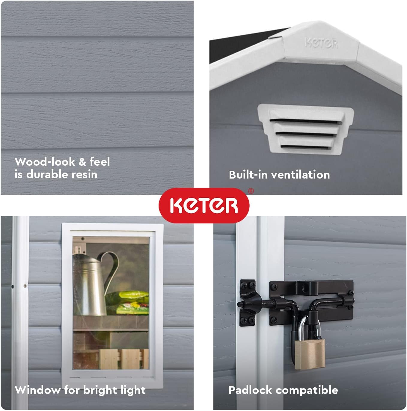Keter 4x6 Storage Shed features
