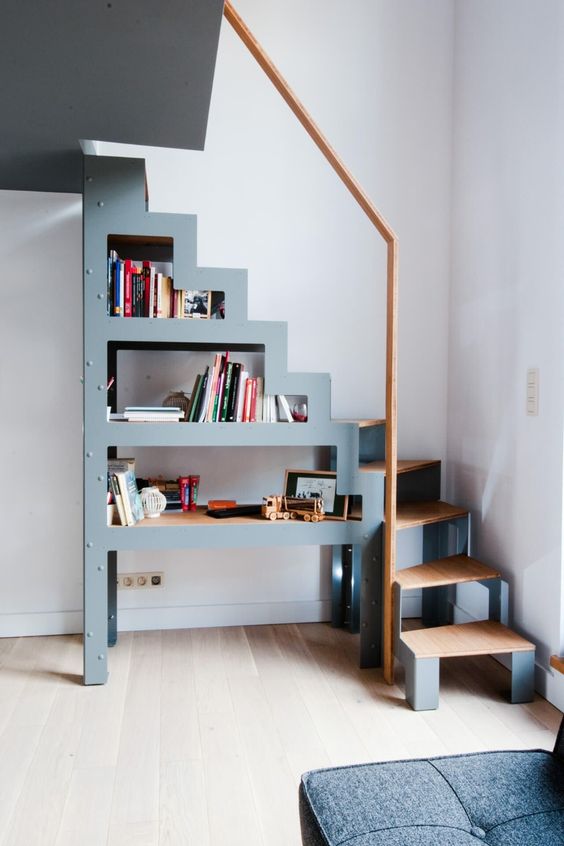 tiny house stairs with storage