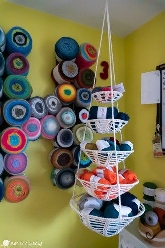 hanging baskets for yarn