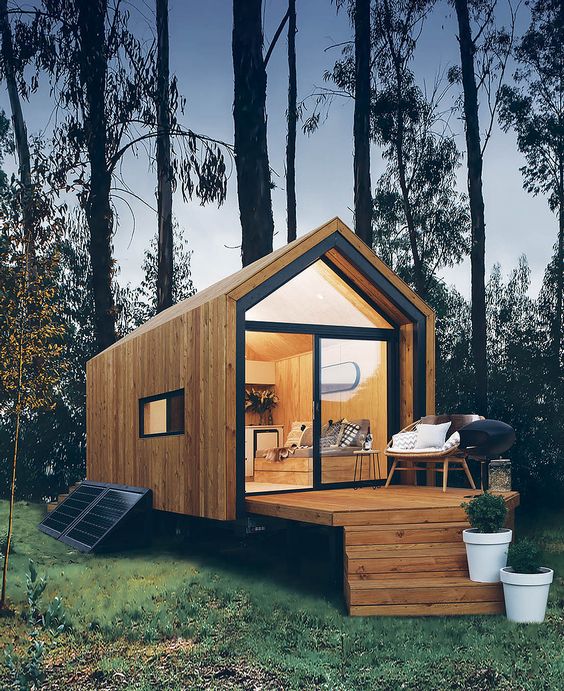 modern tiny house wood exterior