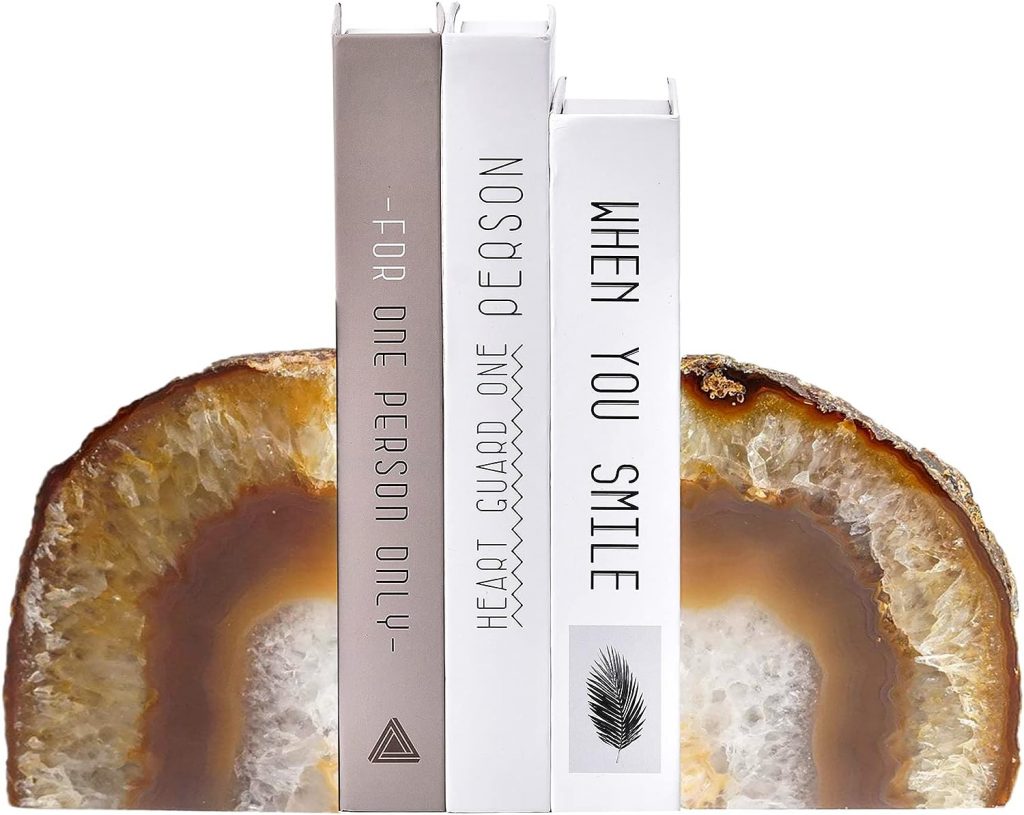 Natural Agate Book Ends