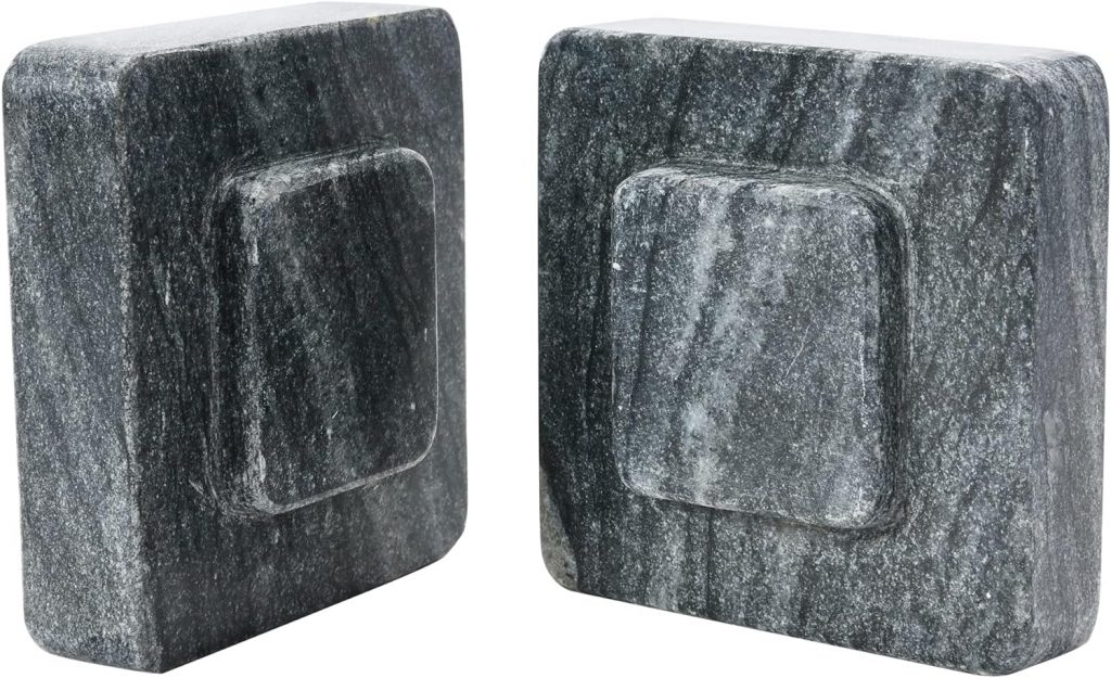 Square Marble Bookends