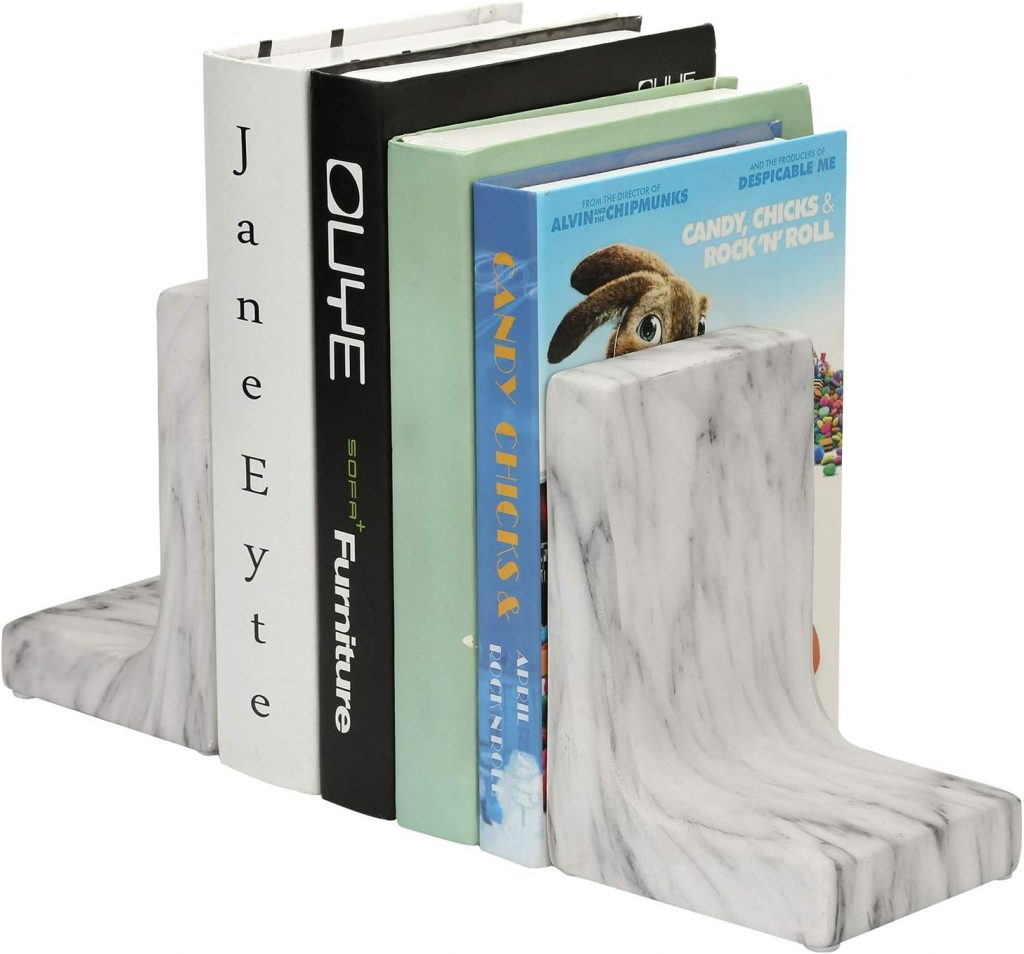 Marble L Style Bookends