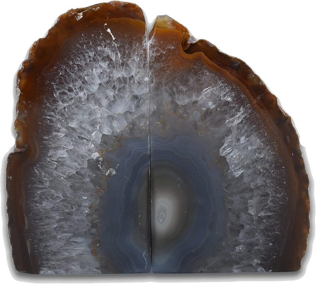 Nature's Decorations Natural Agate Book ends
