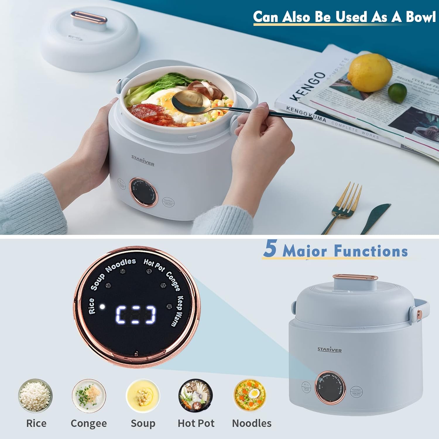 Stariver Rice Cooker 5 functions