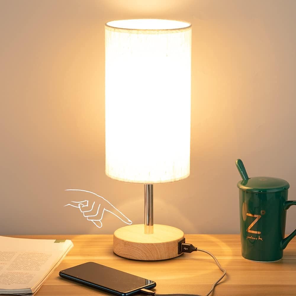 Yarra Bedside Lamp with USB Port