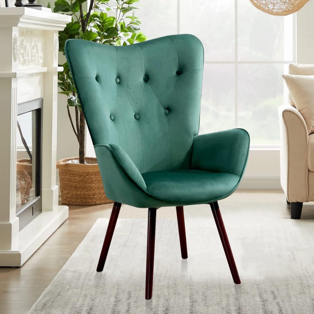 green Velvet Armchair