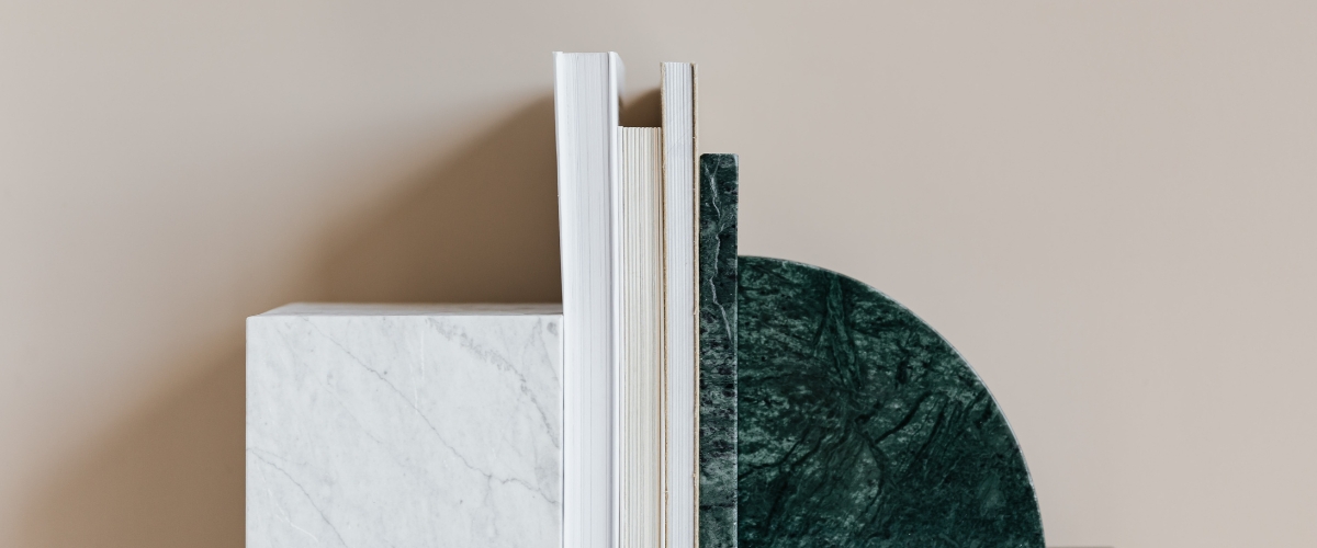 marble bookends