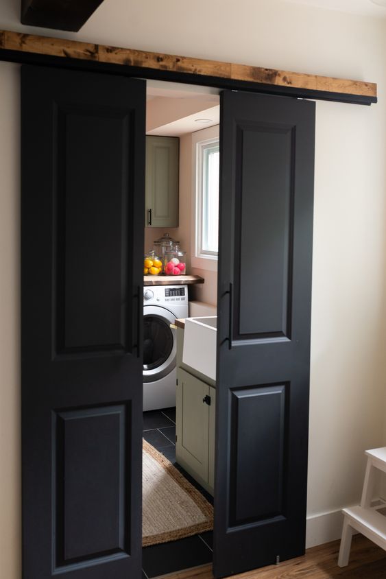 small bathroom door options