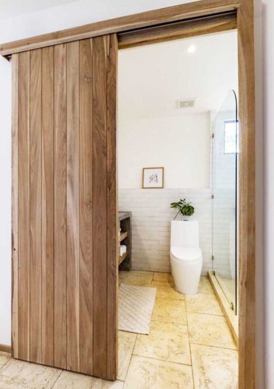 bathroom sliding door