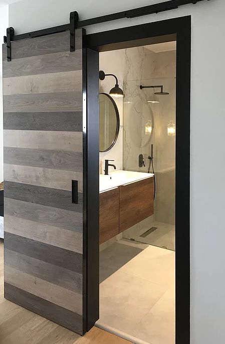 bathroom sliding door