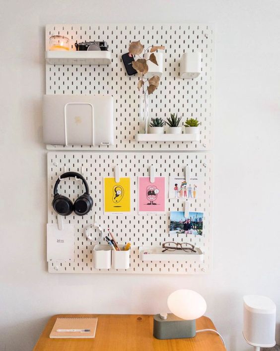 pegboards in vertical space