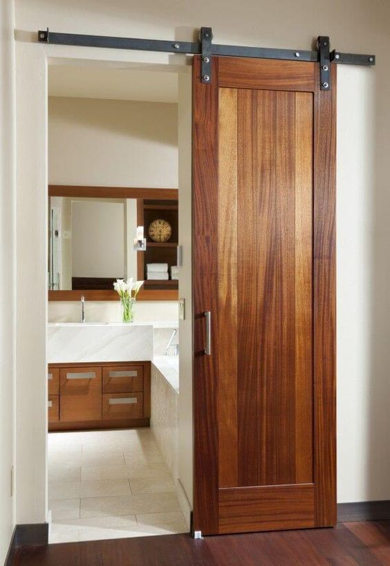 small bathroom door options