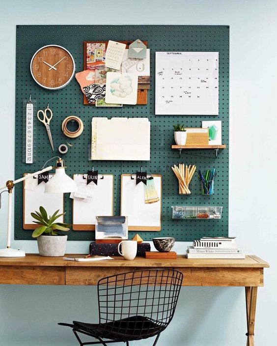 pegboard in home office