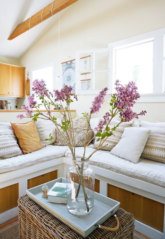 Petite flowers in tiny house
