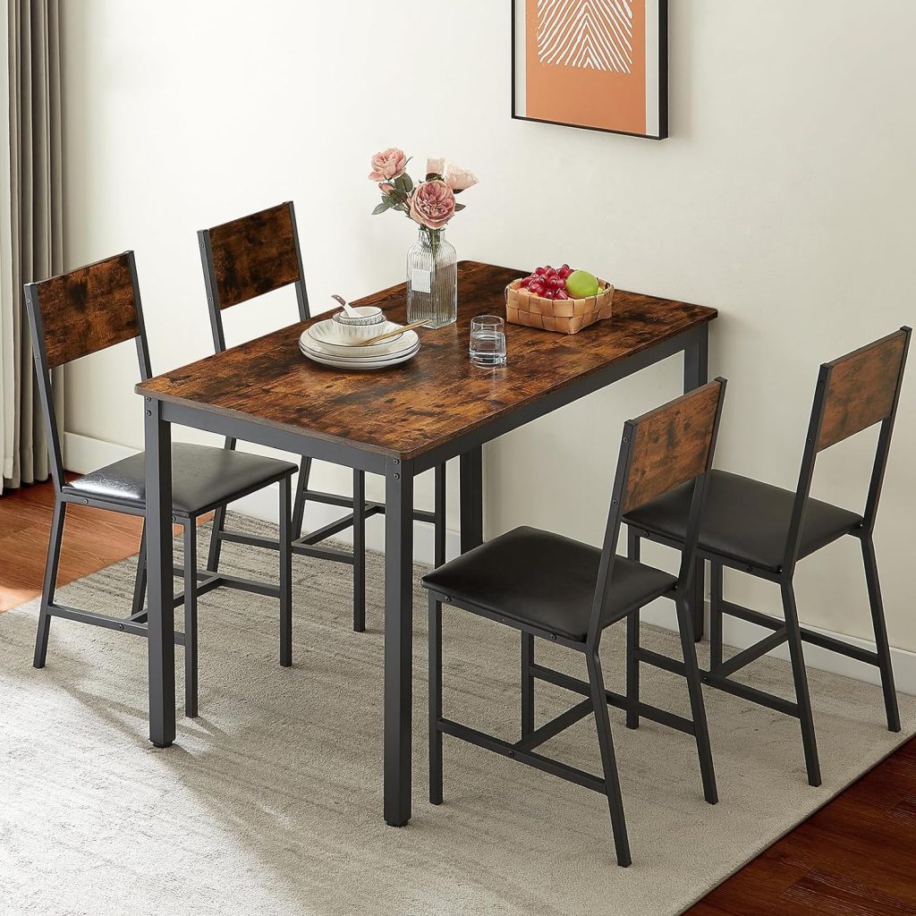4 Chairs Dining Table Set