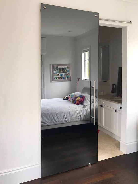 bathroom Mirrored Doors