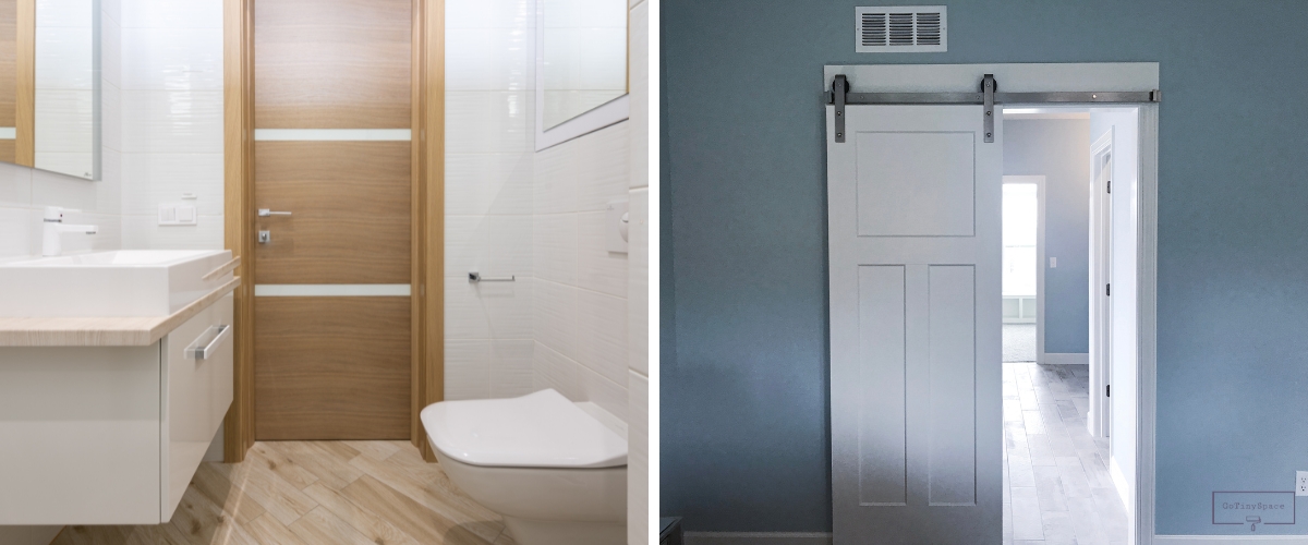 bathroom door ideas for small spaces