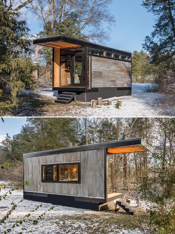 metal sliding tiny house