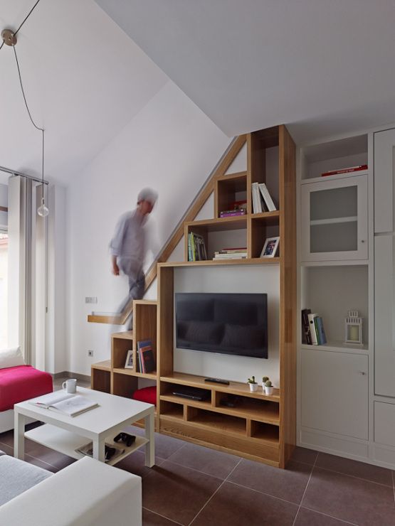 tiny house storage stairs 