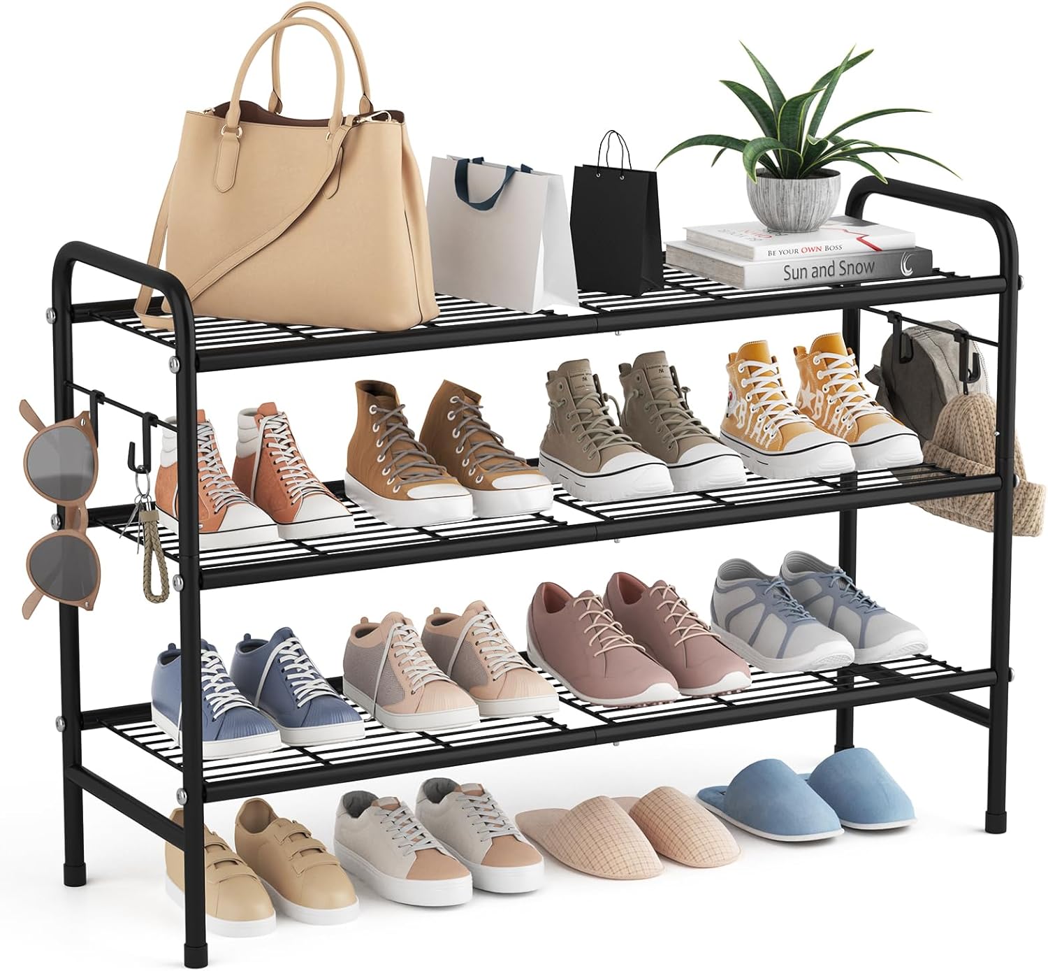 3 Tier Shoe Rack 33" Wide