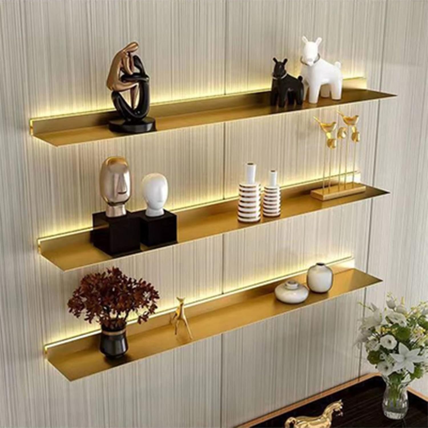 IMPREC Wall Floating Light-Emitting Shelves