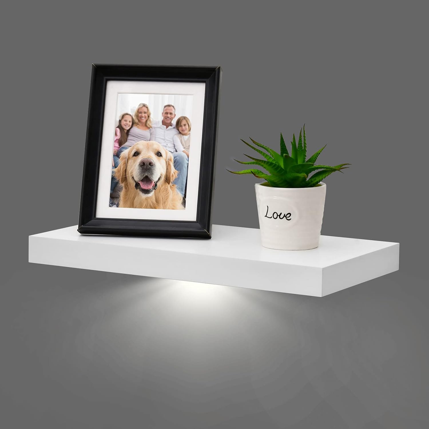 Shelf with Motion Sensor Light