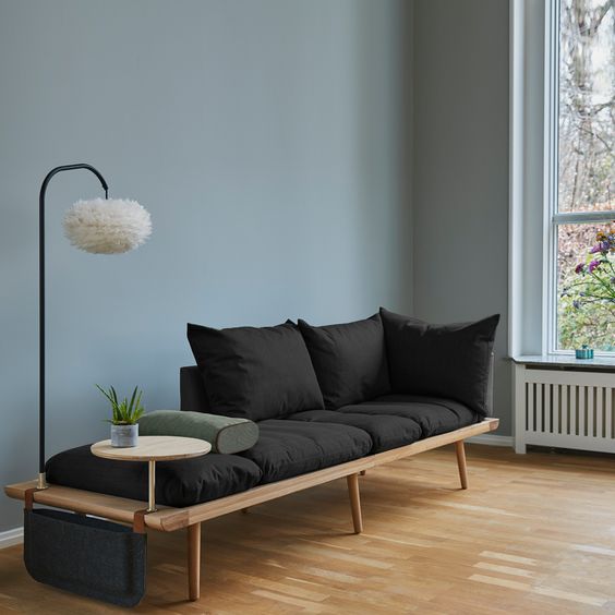 minimalist black daybed