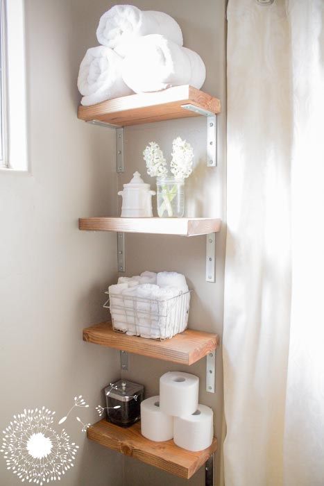 Corner Shelves over toilet