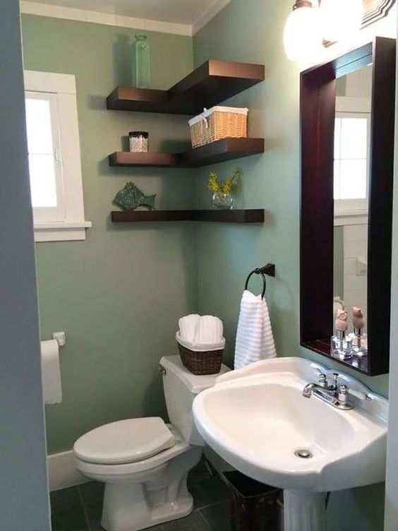 Corner Shelves over toilet