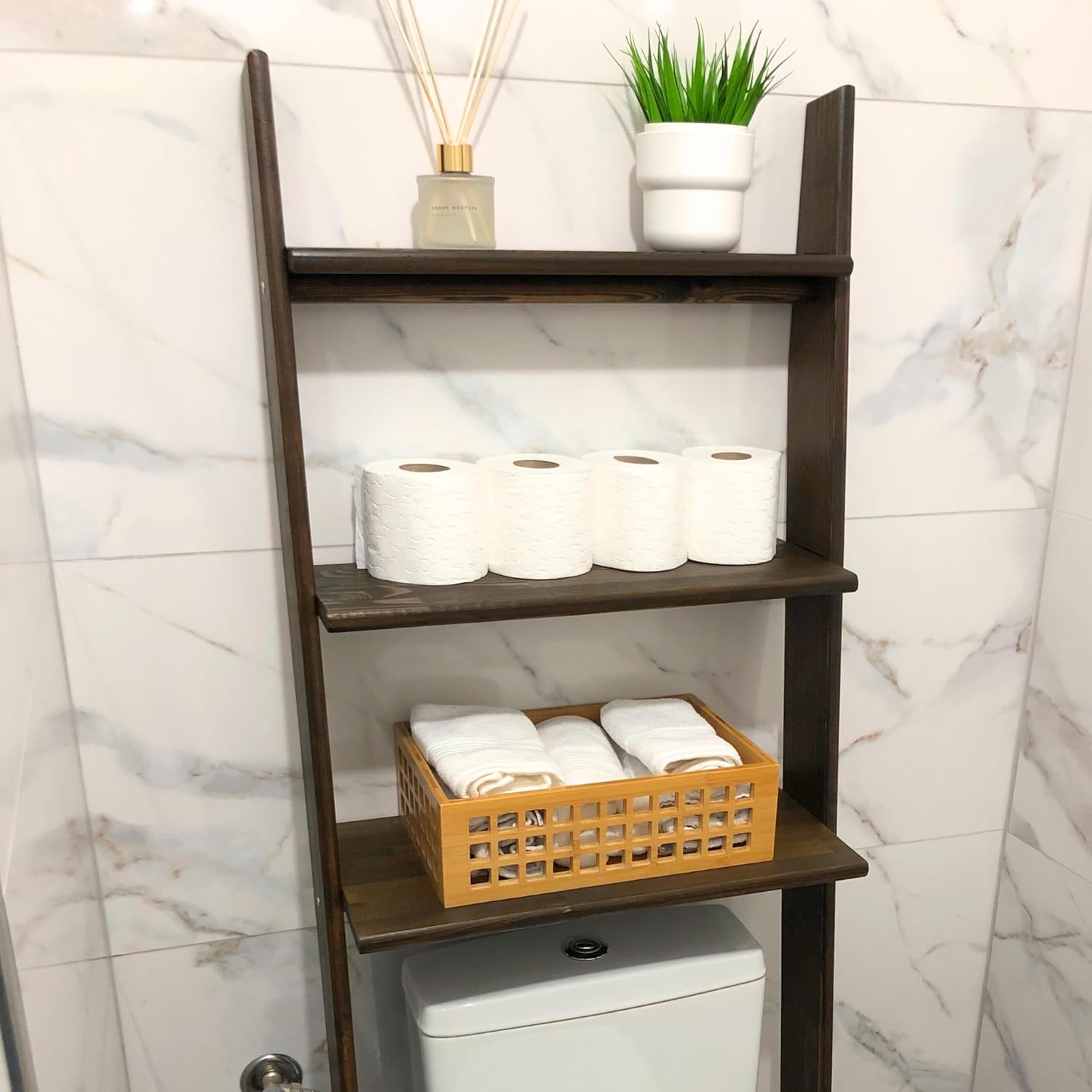 GENESIS WOODESIGN Birch Wood Ladder Shelf