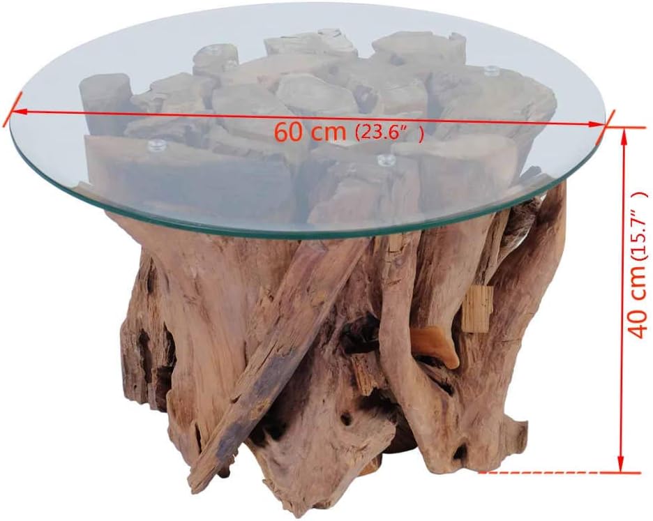 QZZCED Driftwood Coffee Table dimensions