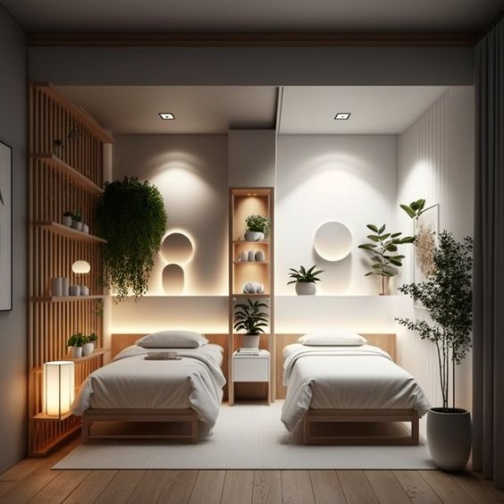 vertical space in massage room