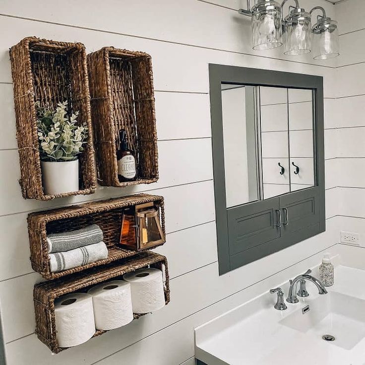Wall Mounted Wicker BasketsWall Mounted Wicker Baskets
