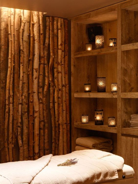 wood massage room