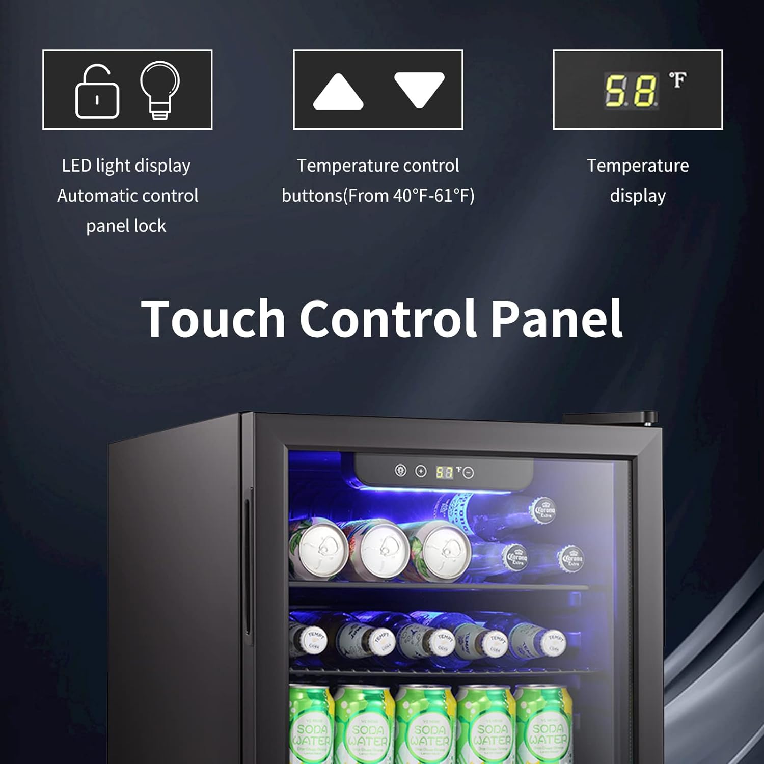 Antarctic Star Mini Fridge touch control panel