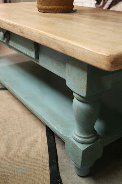 rustic Chalk Painted Coffee Table