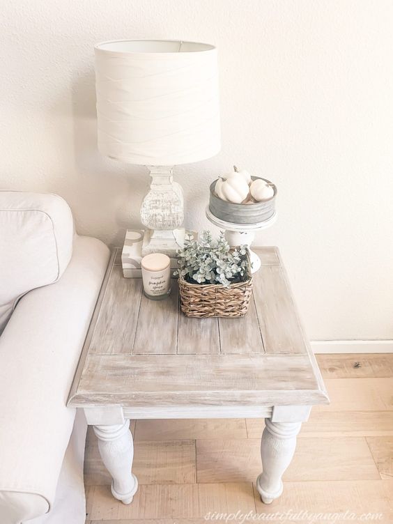 rustic Chalk Painted Coffee Table