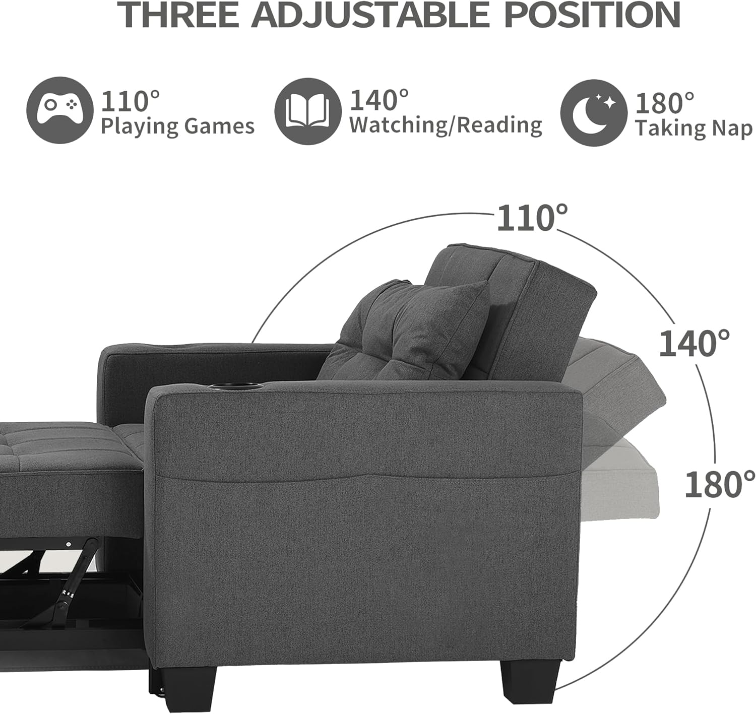 DURASPACE Folding Armchair adjustable positions