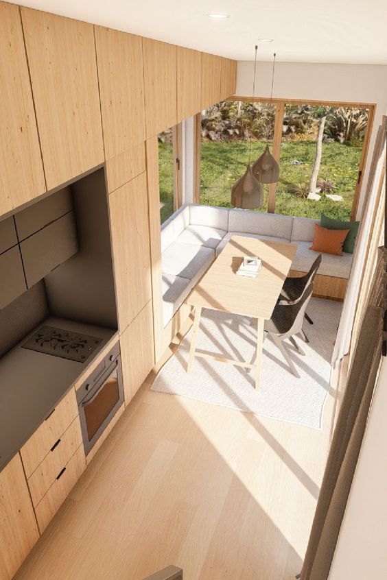 Modern Minimalist tiny house interior