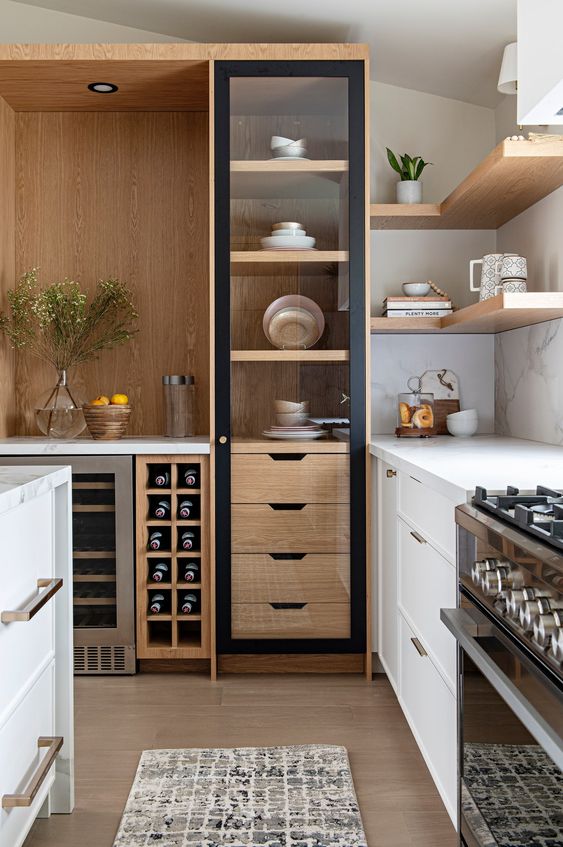 Open Shelving corner kitchen