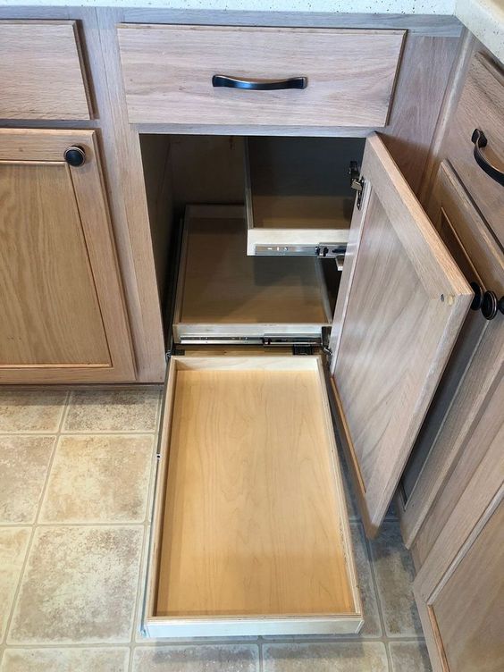 Pull-Out Drawers corner kitchen