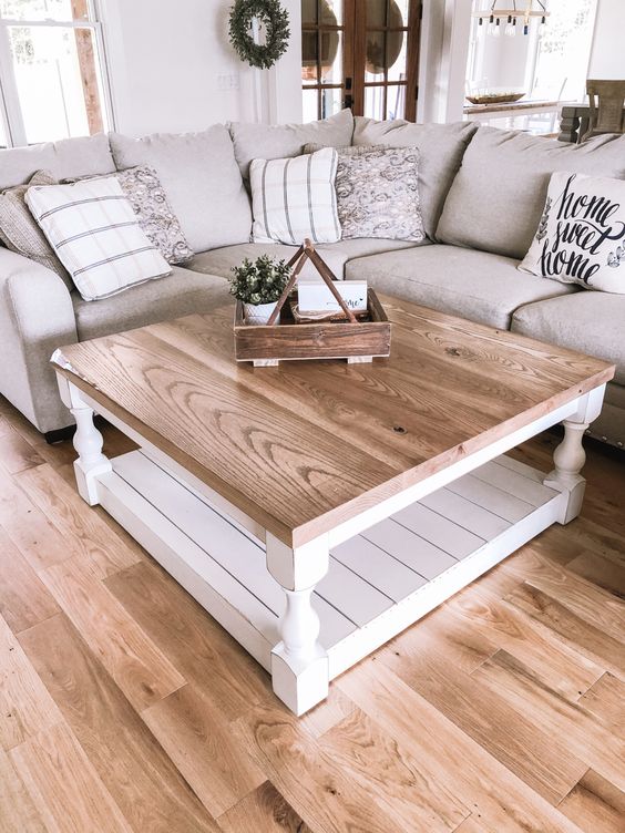 Rustic Farmhouse painted coffee table