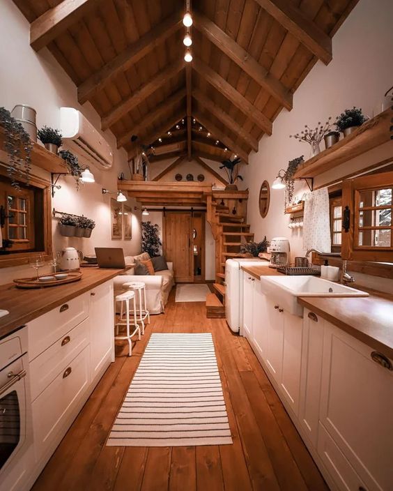 Traditional Elegance tiny house interior style
