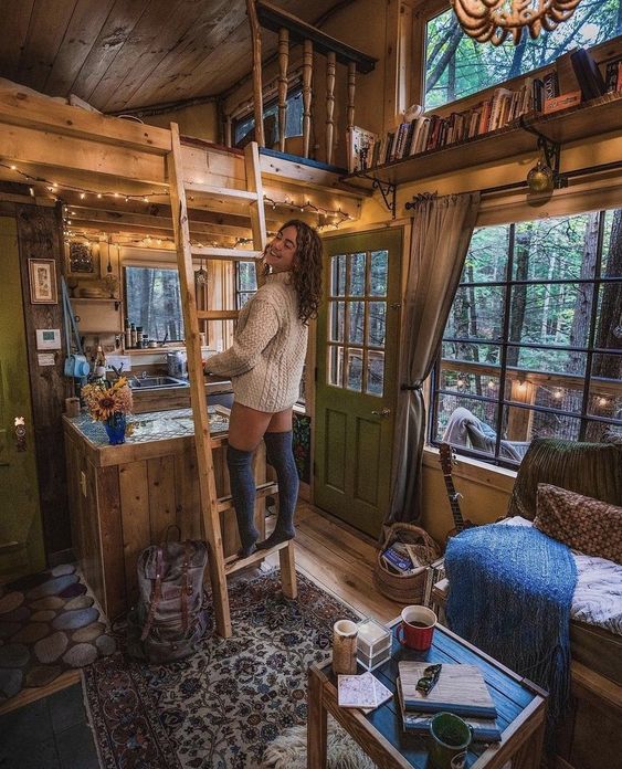 creative tiny house interior