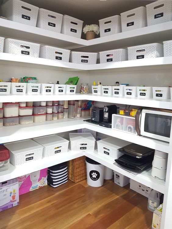 labeled corner pantry