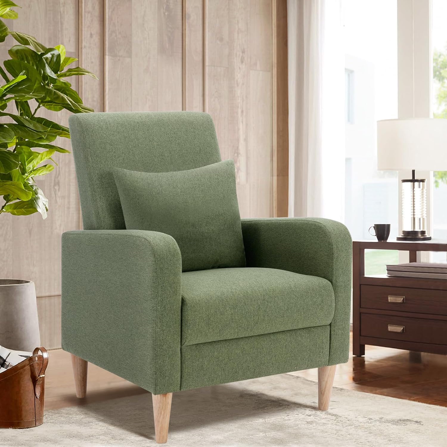 COLAMY Accent Armchair with Pillow